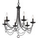 Mirabella 6 Light 26 inch Matte Black Chandelier Ceiling Light